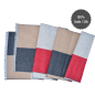 Preview: Seidenflanell Schal Patchwork Rot Schwarz Beige